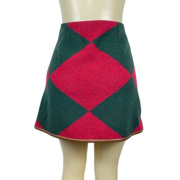 Tory Burch Women's Multicolor Diamond Wrap Mini Skirt Sz 4 - NWT - Picture 3 of 5